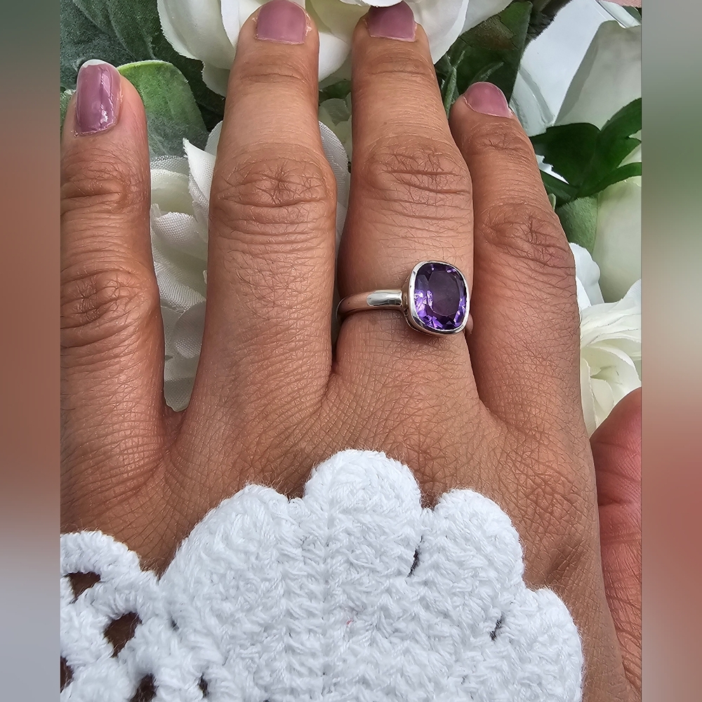 🥰 VIOLETA STERLING SILVER RING - Picture 4 of 7